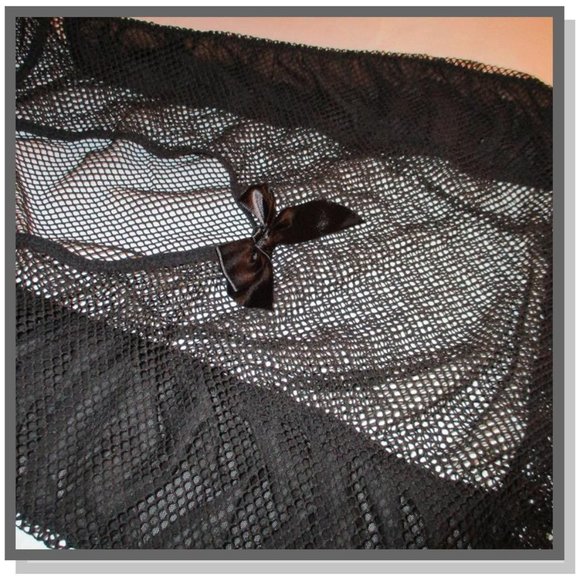 RENA RAFE BLACK NET CROCTHLESS BODY SUIT - Picture 10 of 12